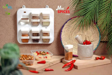 Mini Spice Rack 6 Pcs BPA-Free ABS Plastic